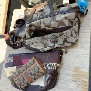 Coach purse, wallet and diaper bag!